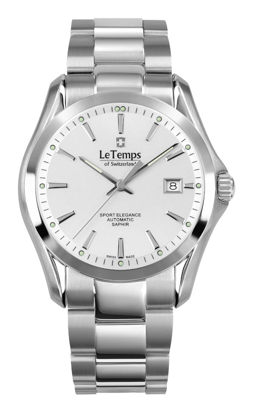 LeTemps SPORT ELEGANCE GENT AUTOMATIC SAPHIR WATCH 100M