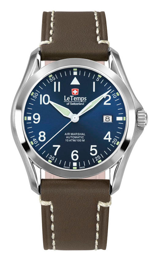 LeTemps AIR MARSHAL 40 AUTOMATIC SAPHIR WATCH 100M