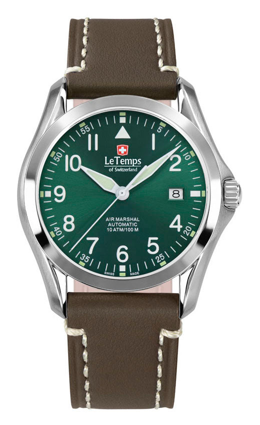 LeTemps AIR MARSHAL 40 AUTOMATIC SAPHIR WATCH 100M
