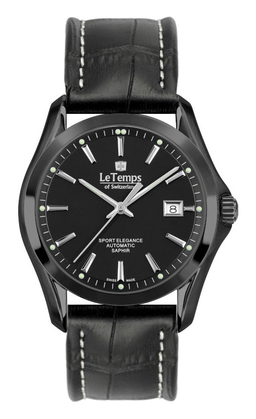 LeTemps SPORT ELEGANCE GENT AUTOMATIC SAPHIR WATCH 100M