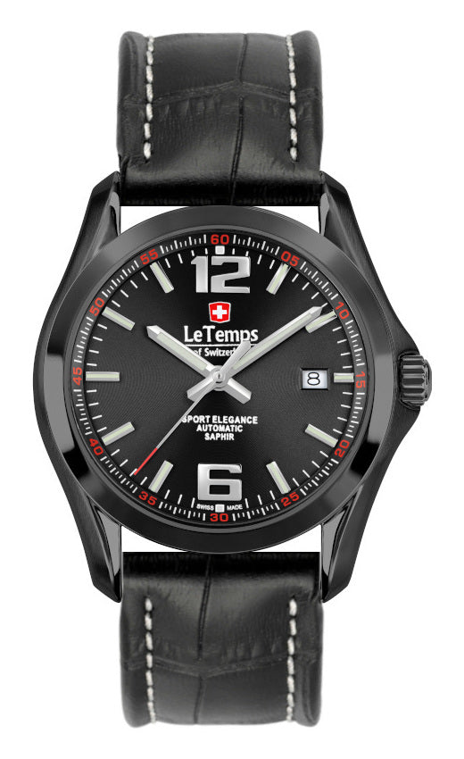 LeTemps SPORT ELEGANCE GENT AUTOMATIC SAPHIR WATCH 100M
