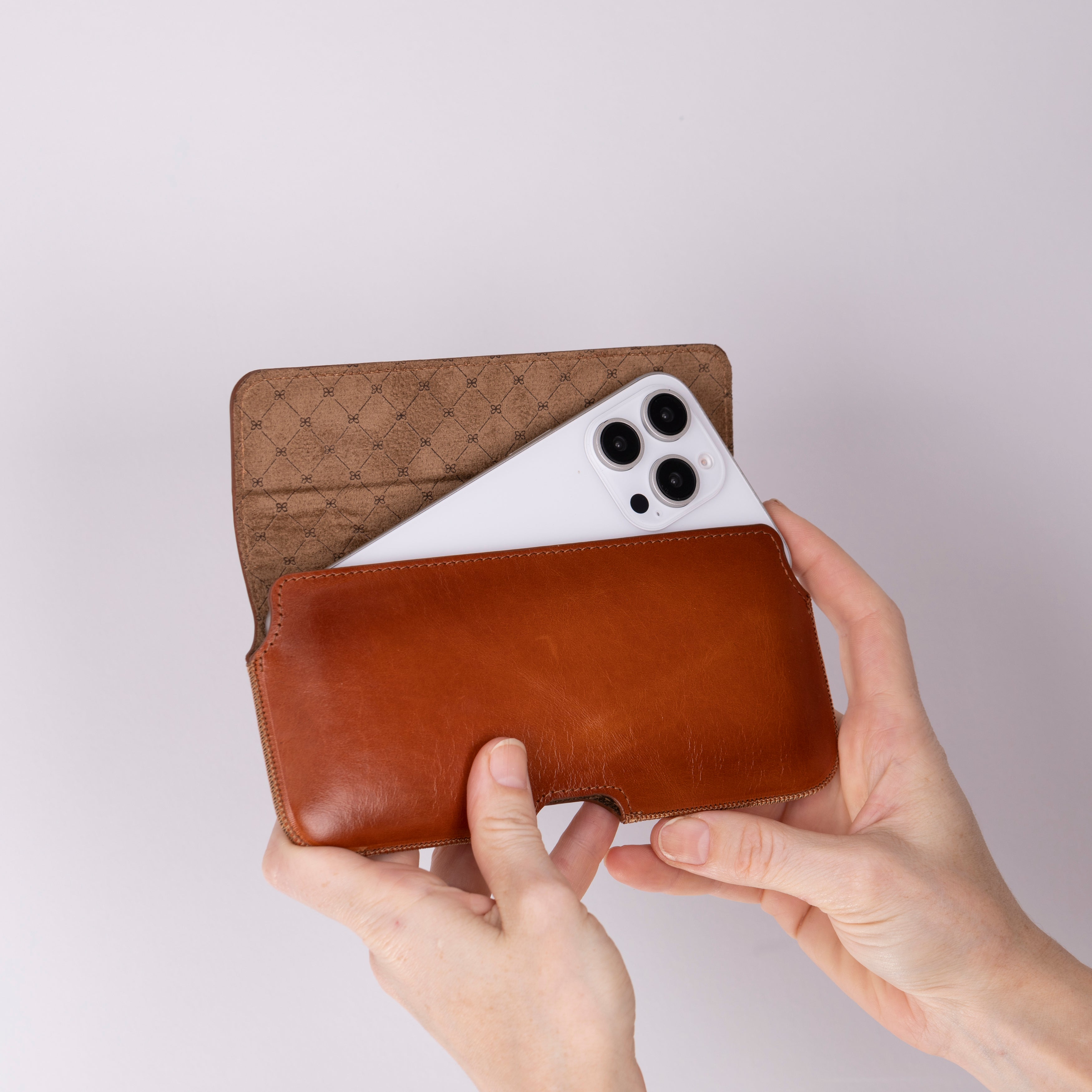 Aslant Belt iPhone 16 Pro Max Leather Case - Phonebazaar