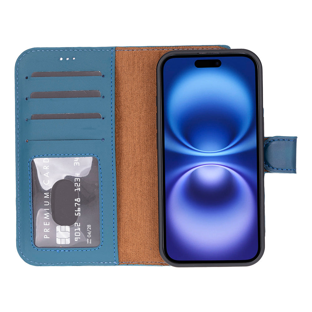 iPhone 17 Magicportemonnaie Echtleder Geldbörsenhülle - Phonebazaar