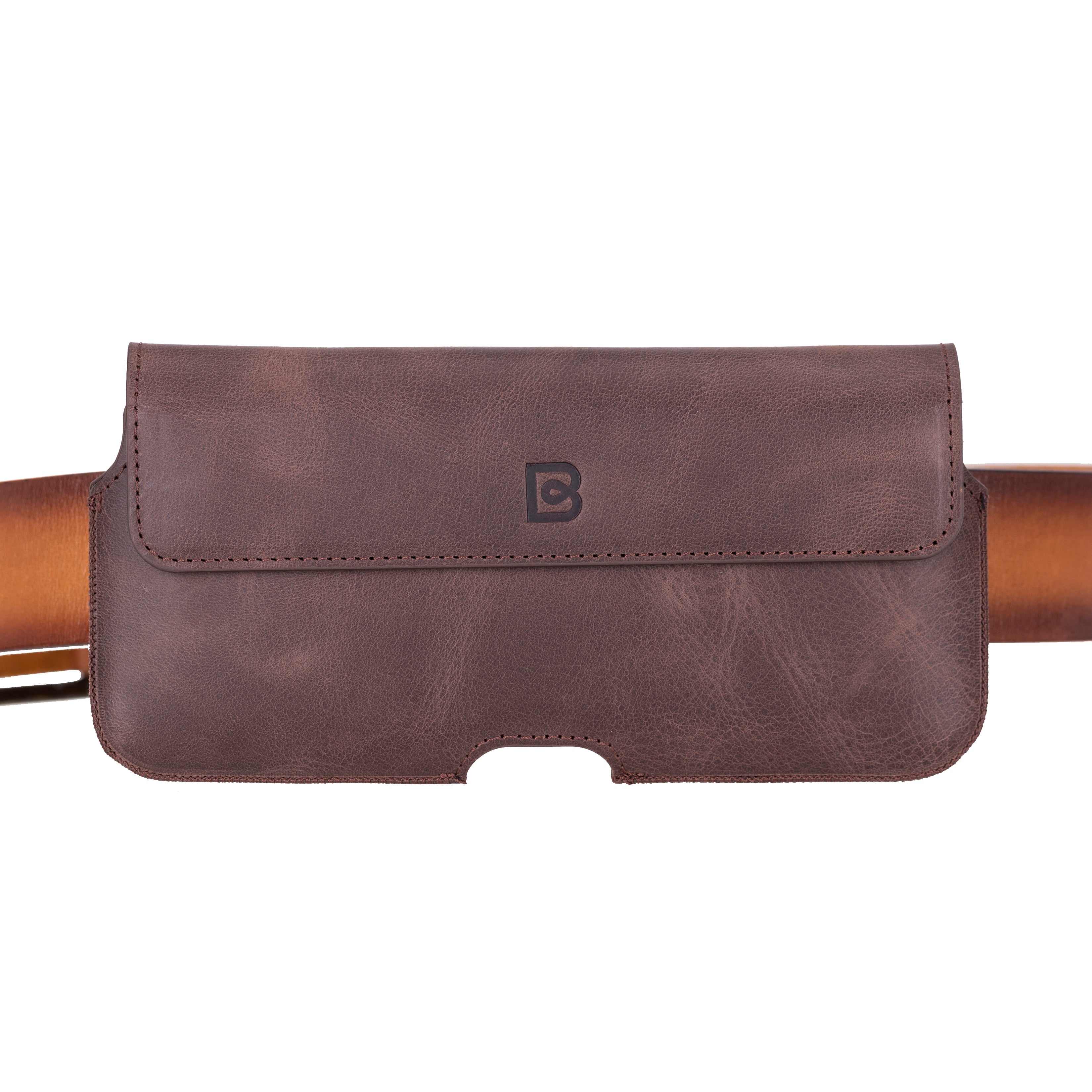 Aslant Belt iPhone 16 Pro Max Leather Case - Phonebazaar