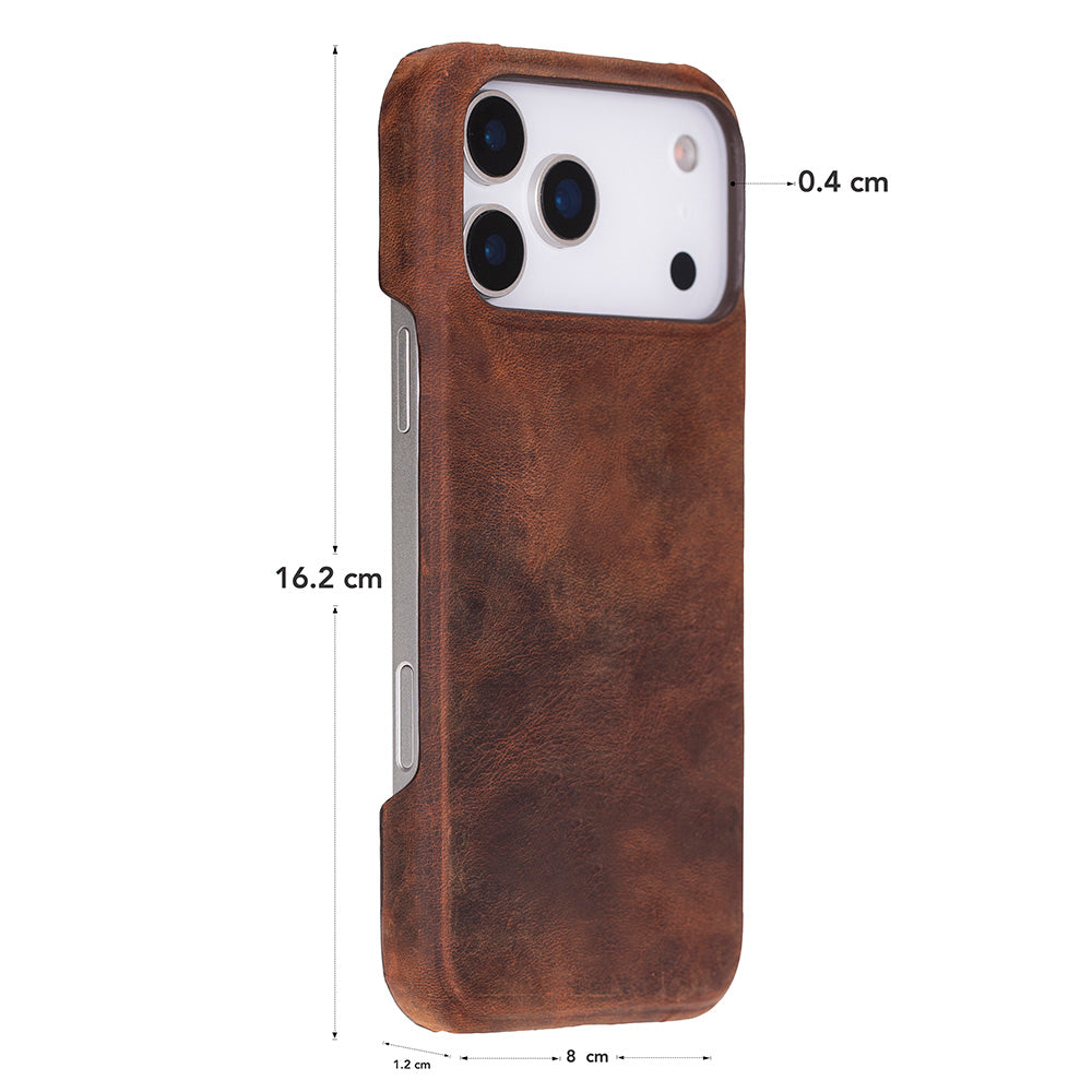 iPhone 17 Pro Max (6.9") Ultimate-Jacket Echtleder Dünne Hülle