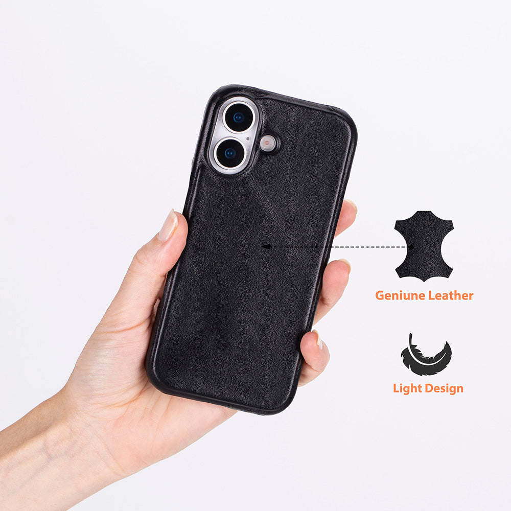 iPhone 17 (6.3") Ultimate-Jackett Echtleder Dünne Hülle