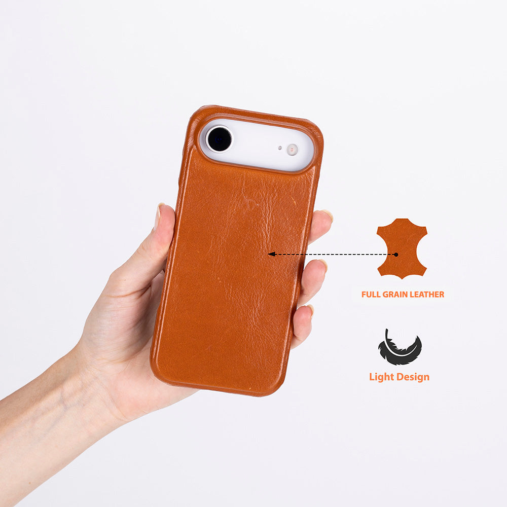 iPhone 17 Air (6.9") Ultimate-Jackett Echtleder Dünne Hülle