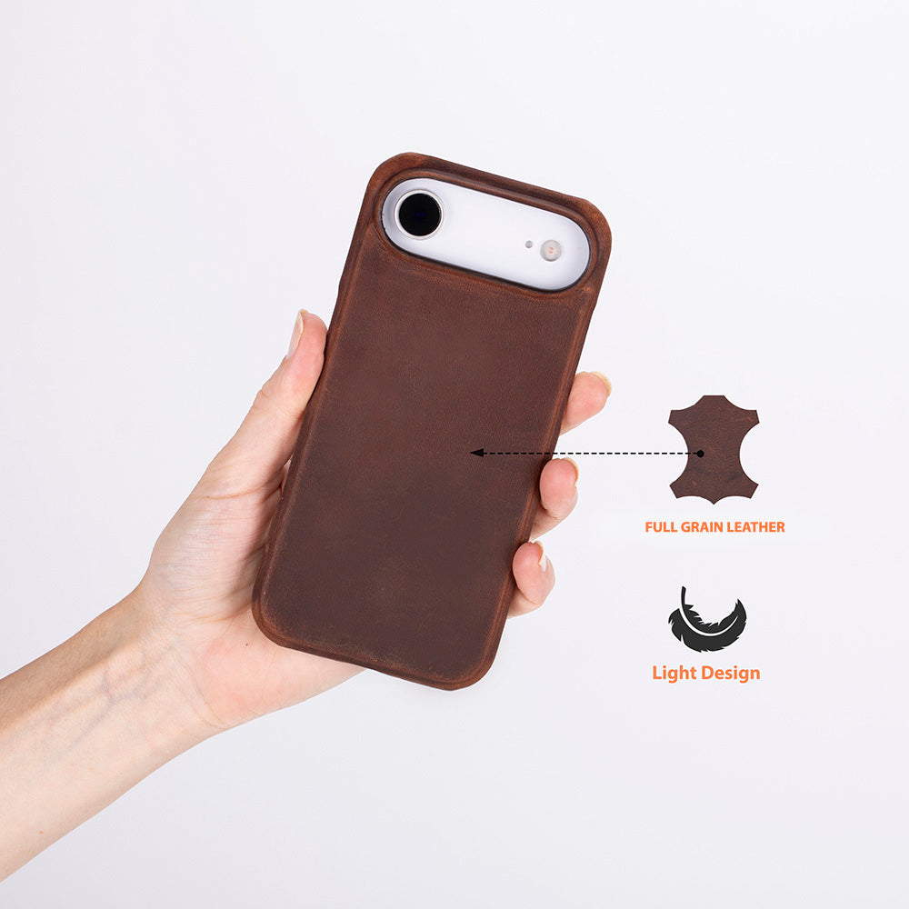 iPhone 17 Air (6.9") Ultimate-Jackett Echtleder Dünne Hülle