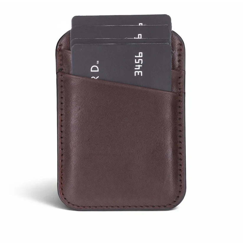 Maggy Fit CC Echtleder MagSafe Kartenhalter Espresso Braun