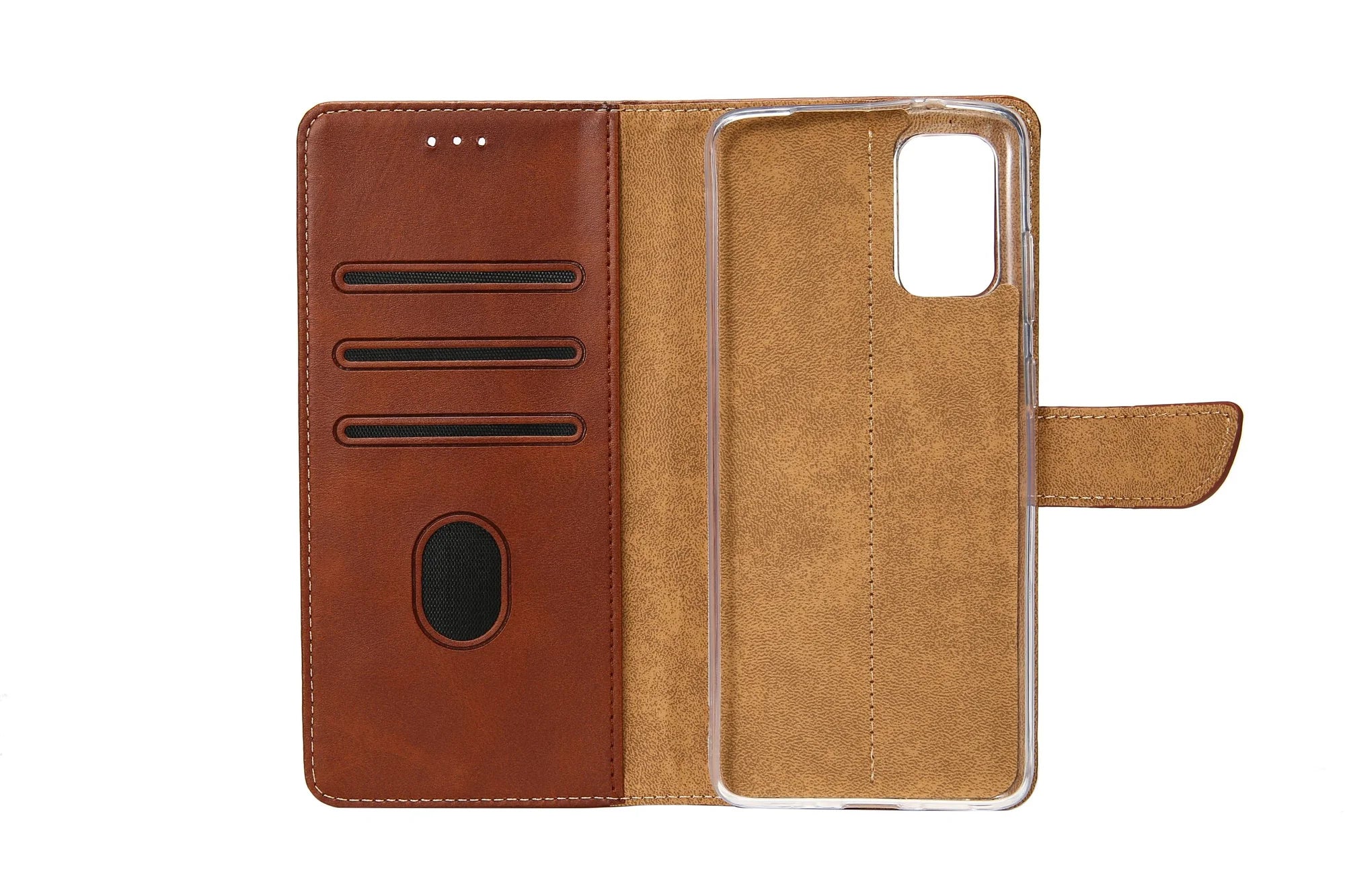Rixus Book Case Wallet Case für Samsung Galaxy A72 4G Braun