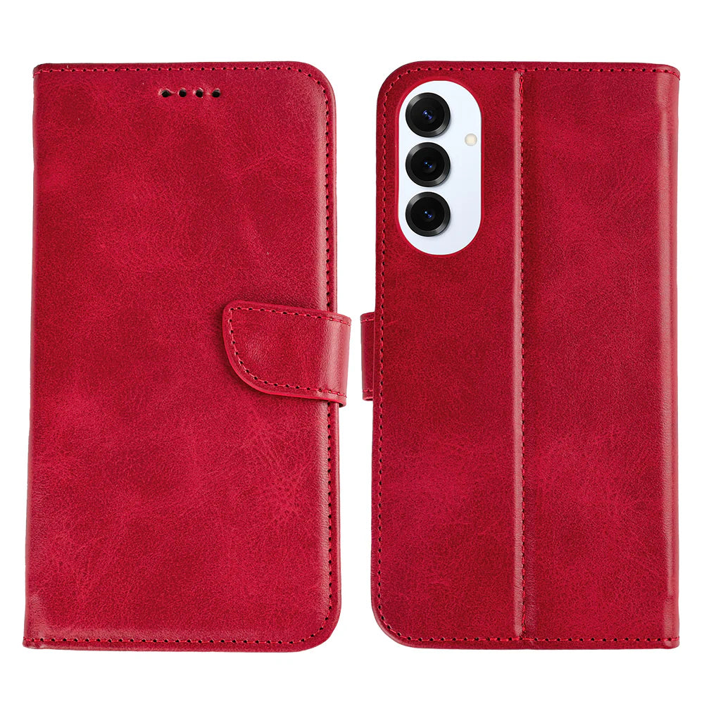 Rixus Book Case Wallet Case für Samsung Galaxy S25 Edge Rot
