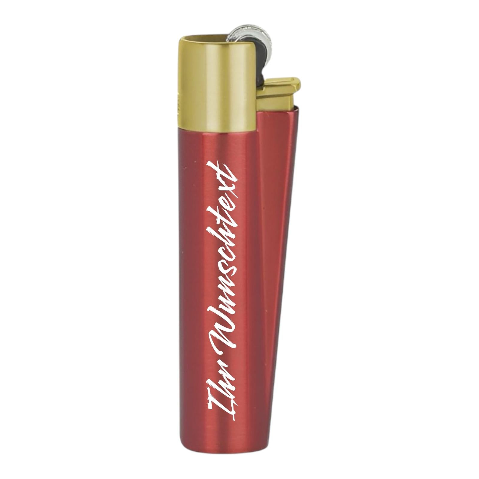 Clipper Metal Large CROWN JEWELS Rot–Gold (Auf Wunsch mit Gravur)