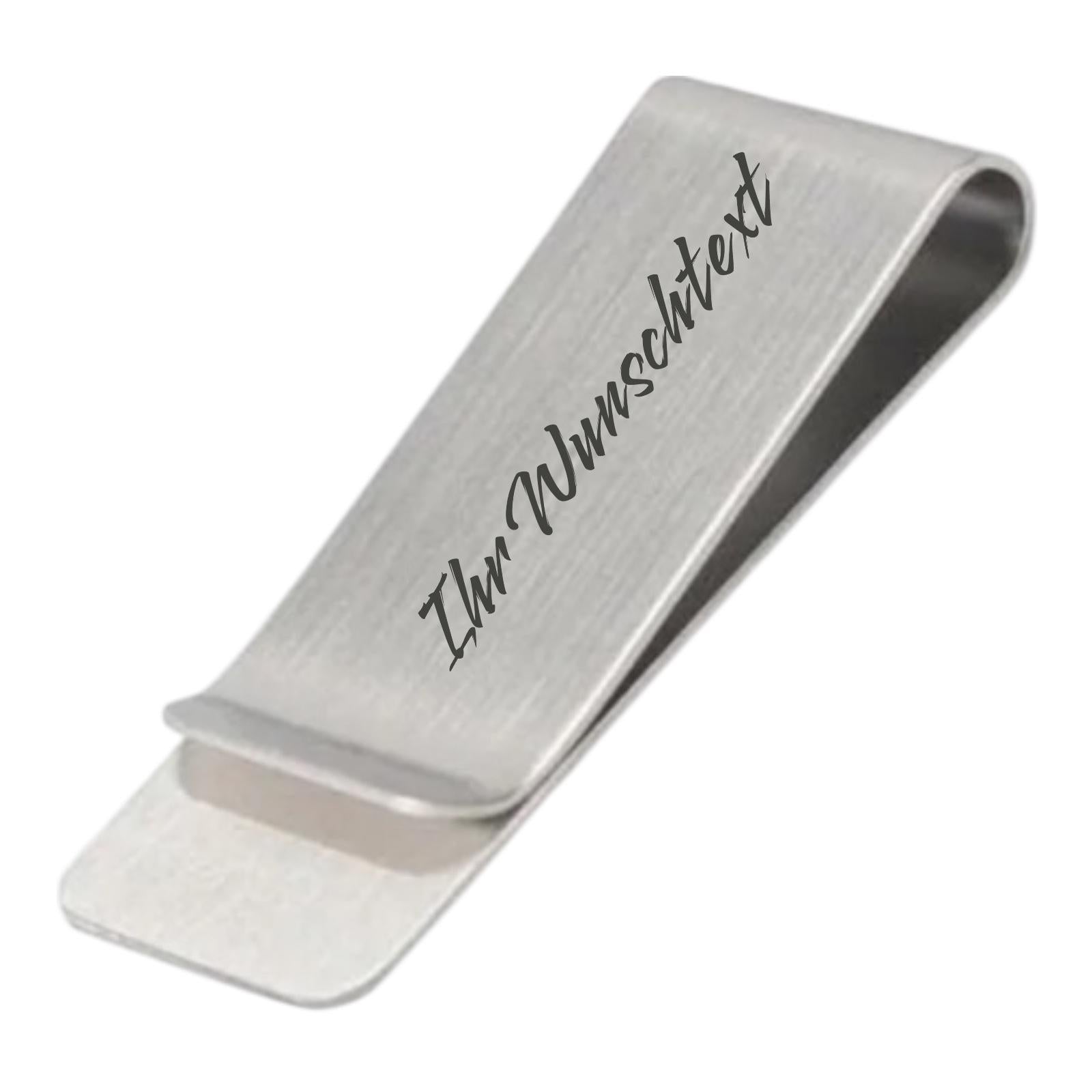Edelstahl Geldclip Chrome Poliert (Auf Wunsch mit Gravur)