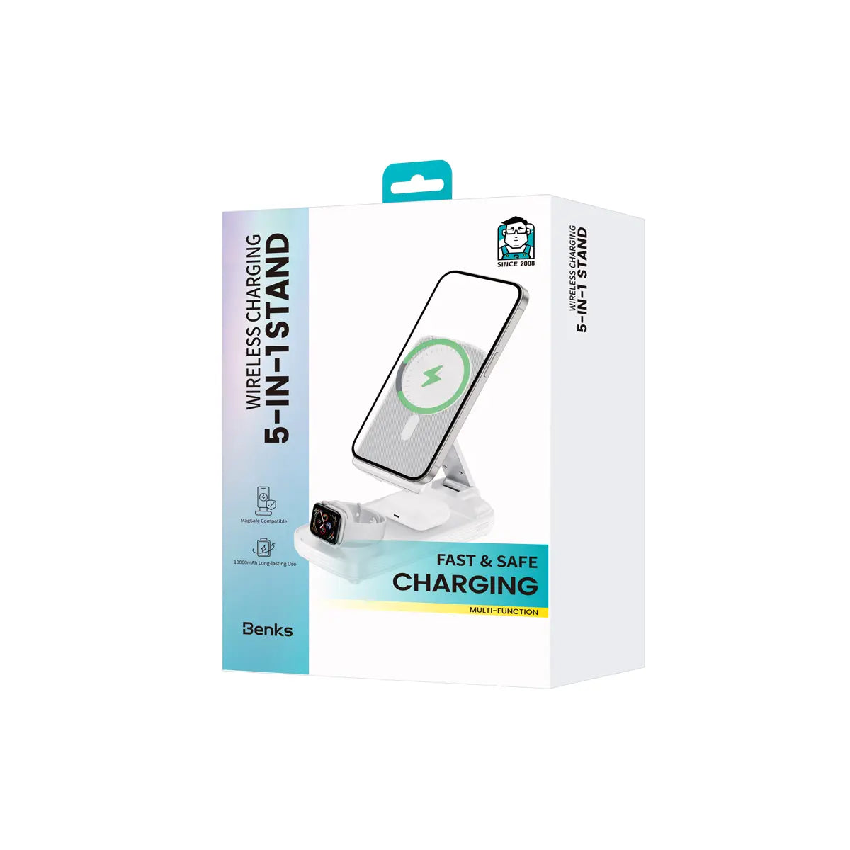 Benks MP13 5-in-1 MagSafe Wireless Charger 10000mAh Weiss