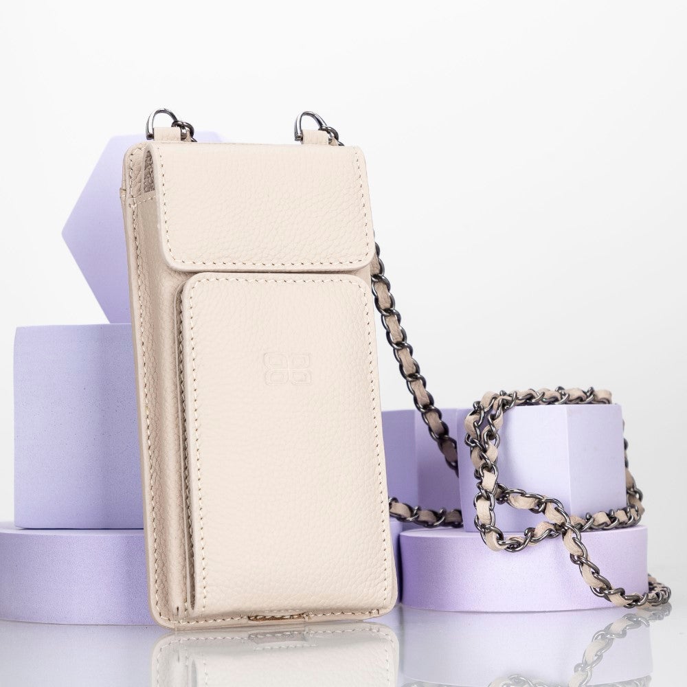 Avjin Echtleder Handytasche bis zu 6,9" mit Schulterriemen