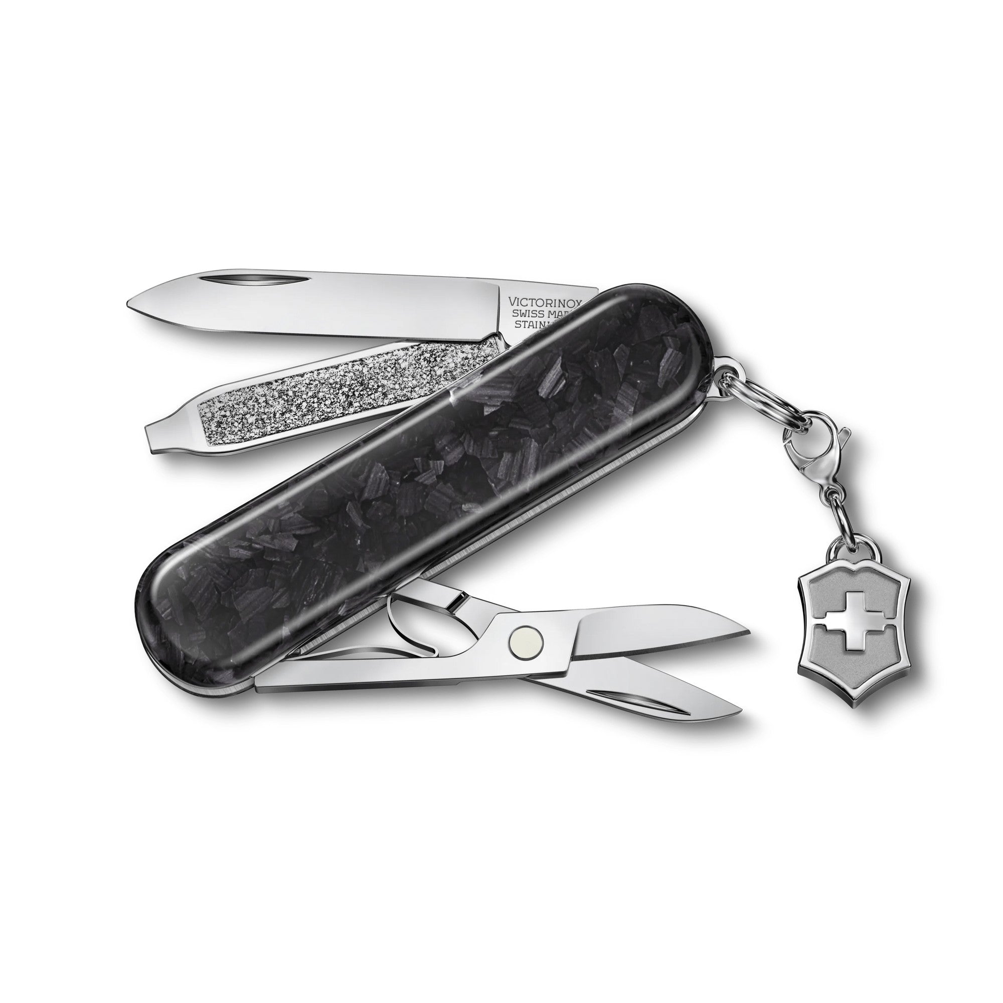 Victorinox Classic SD Brilliant Carbon mit Gravur