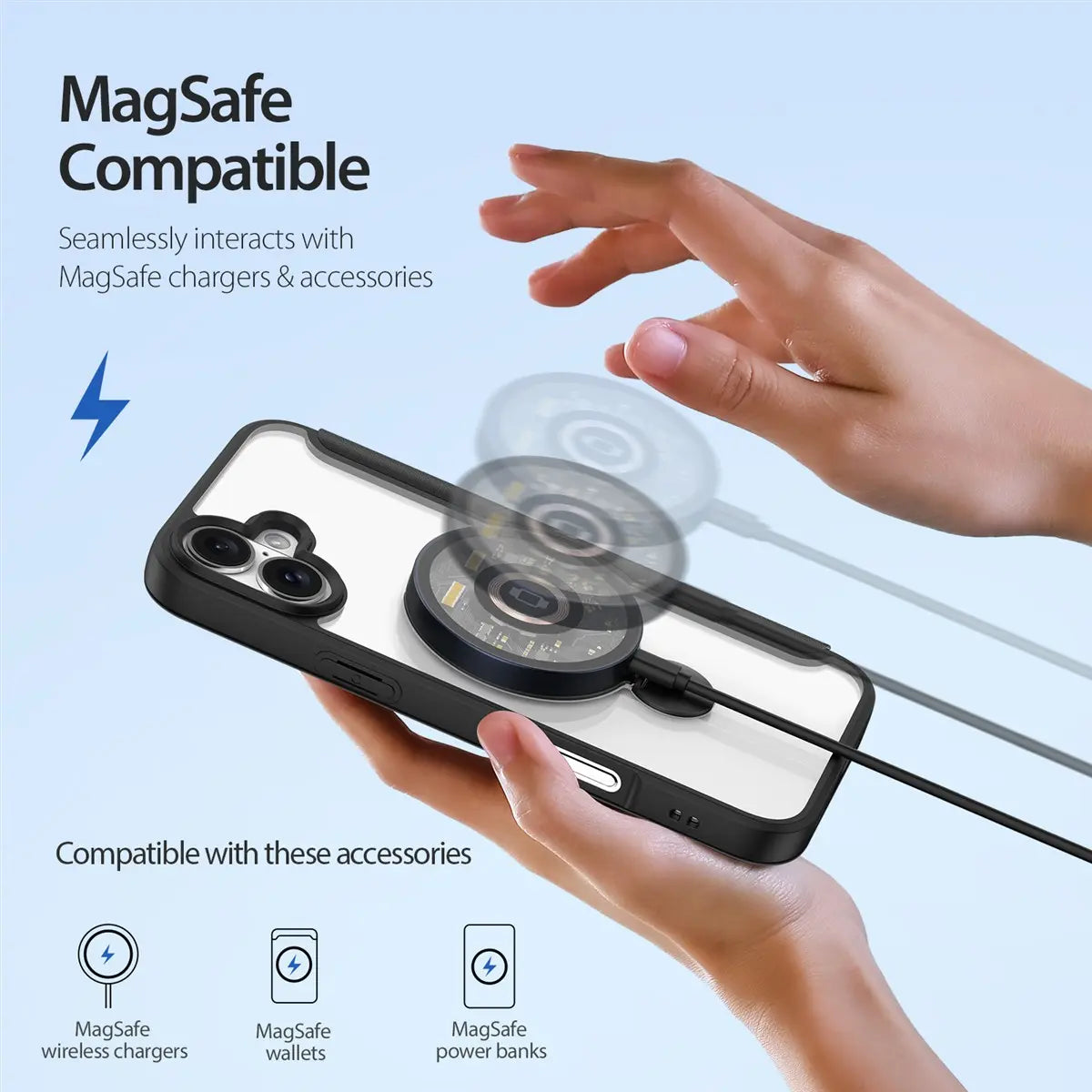 Dux Ducis Skin X Pro iPhone 16 Hülle mit RFID, Kartenfach & 360° Ring Stand