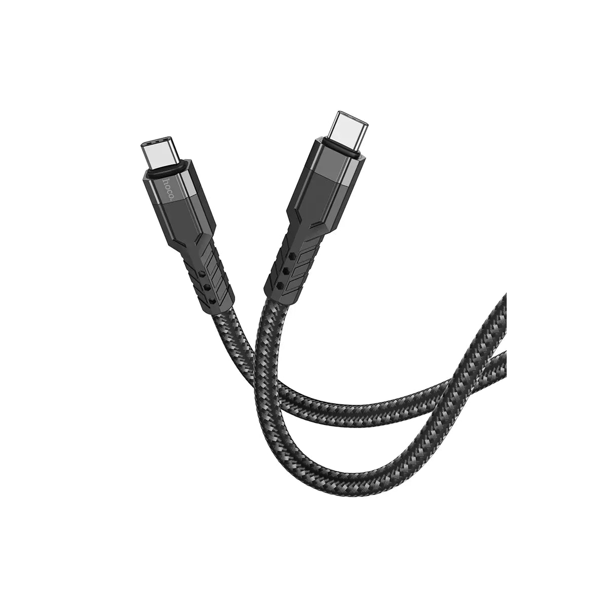 Hoco U110 USB-C auf USB-C Ladekabel 60W – Schnellladen, Nylon-Geflecht, 1.2 m