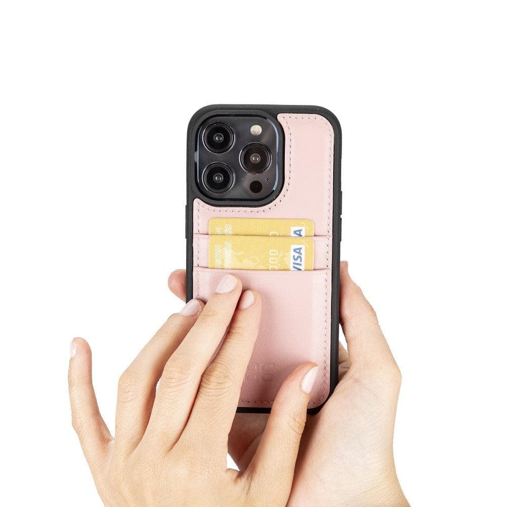 Leather Case for iPhone 15 Series with Card Holder Bouletta LTD