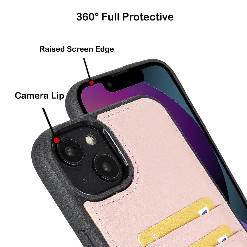 Leather Case for iPhone 15 Series with Card Holder Bouletta LTD