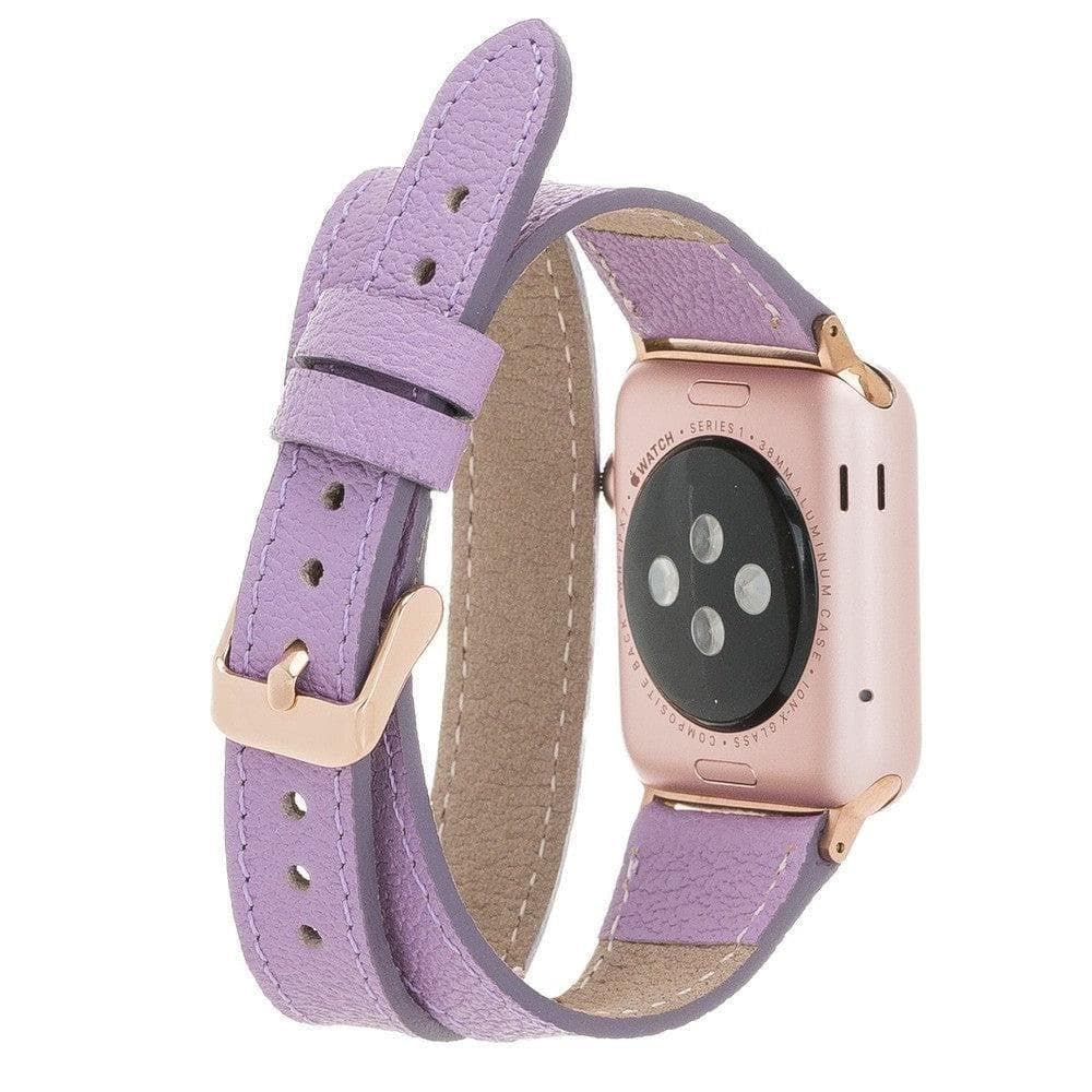 Leeds Double Tour Slim Apple Leather Watch Strap Bouletta