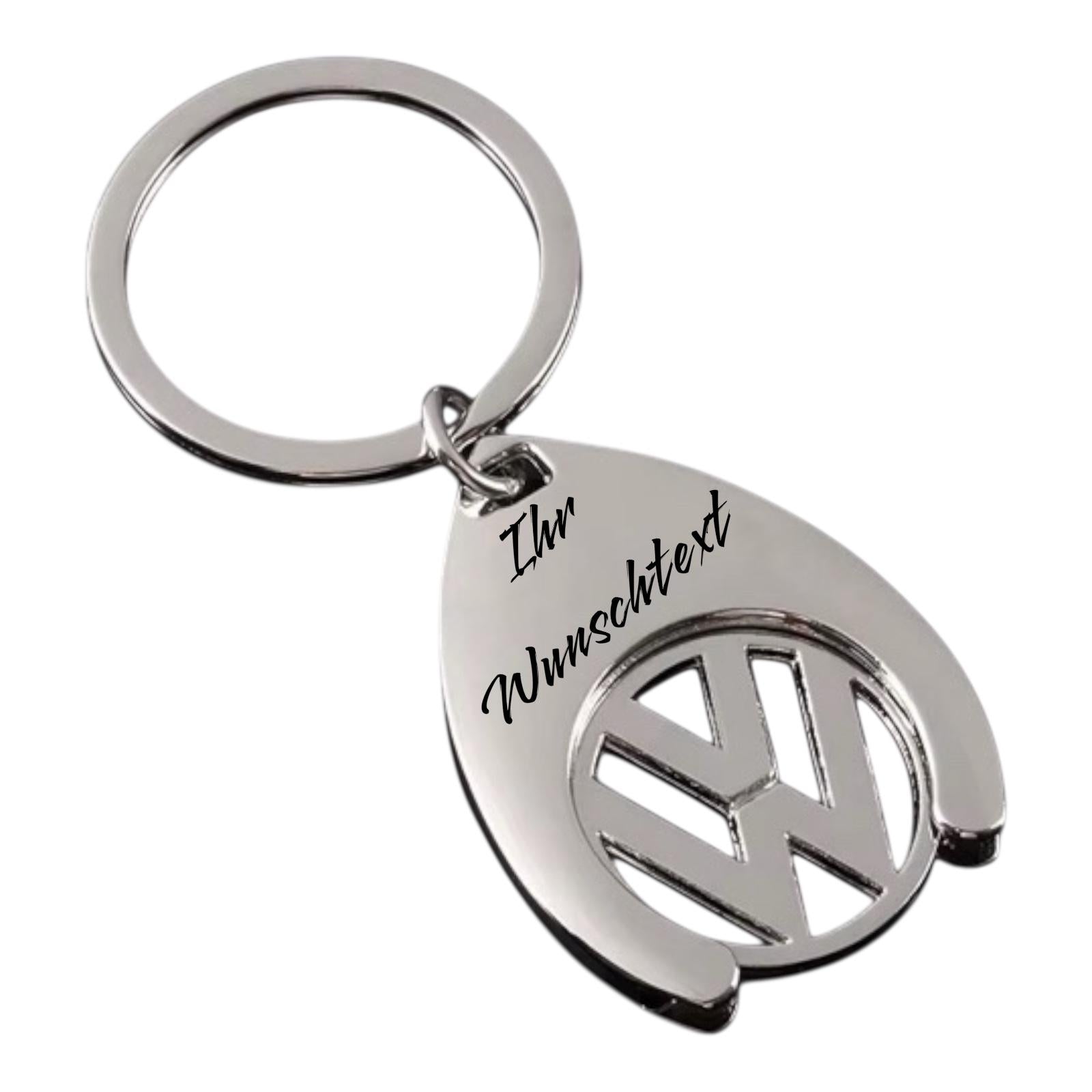 Volkswagen Chromstahl Autoschlüsselanhänger (Auf Wunsch mit Gravur)