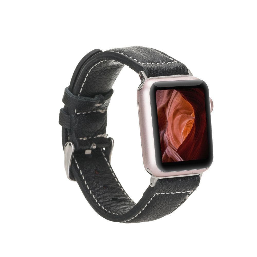 Watch Band Leather Apple Watch Bands - NM1 Classic Stitched Bouletta Shop
