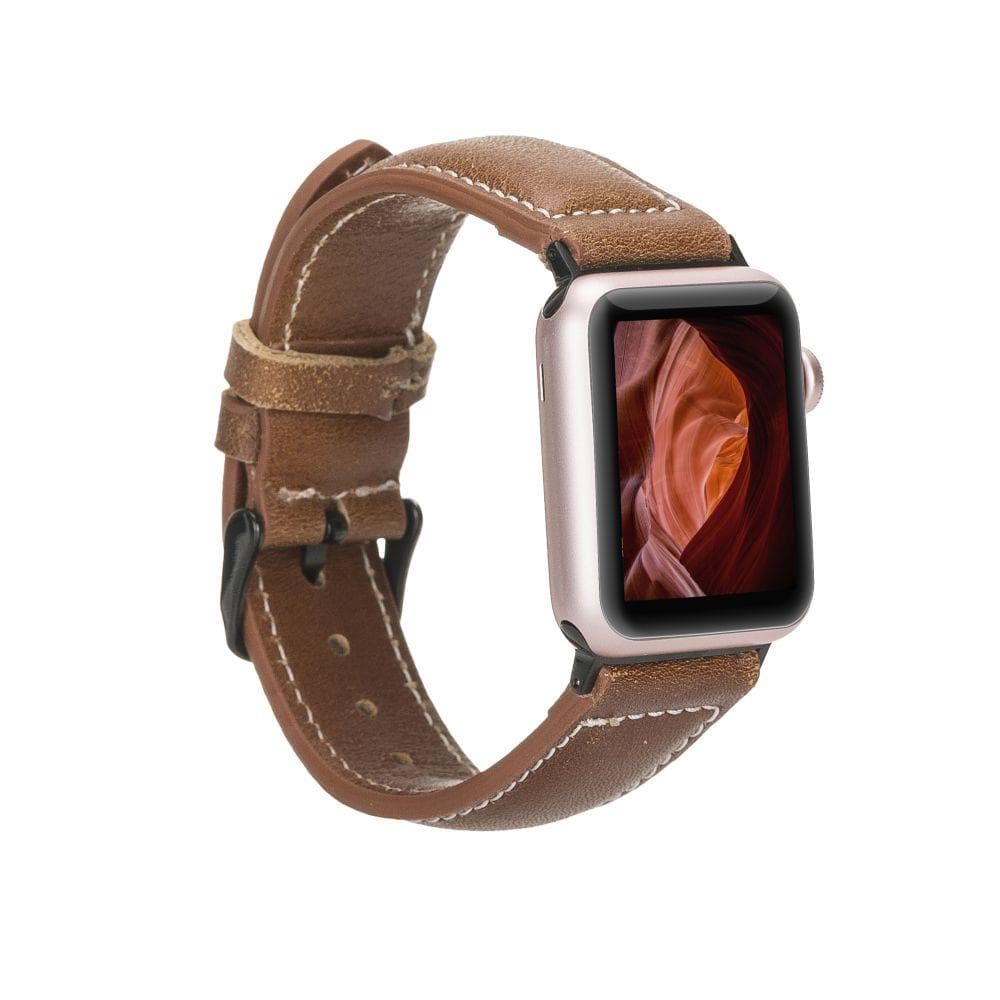 Watch Band Leather Apple Watch Bands - NM1 Classic Stitched Bouletta Shop