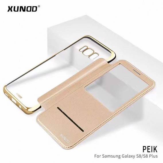 Xundo View Book Case Galaxy S8+ Gold