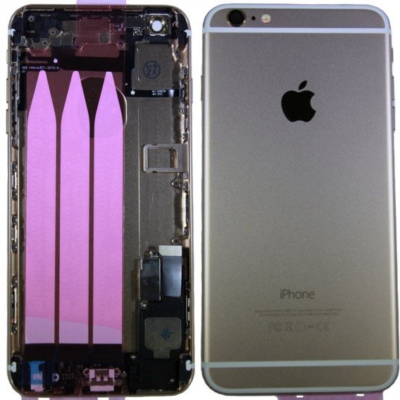 iPhone 6 Plus Backcover Gehäuse Gold Vormontiert