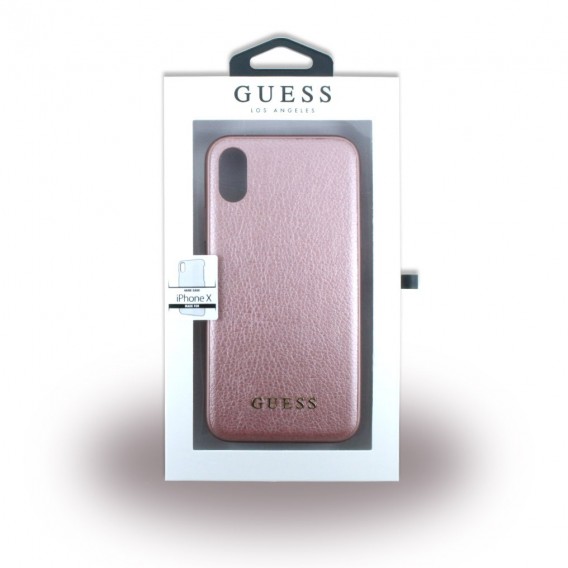 Guess - Iridescent - Hardcover - Apple iPhone X Pink