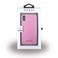Guess - Python - Kunstleder Hardcover - iPhone X Pink