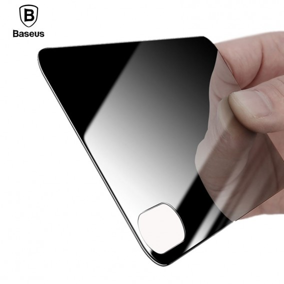 Baseus Panzerglas Rückseite Schwarz iPhone X