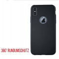 Schwarz 360° Full Cover Case iPhone X