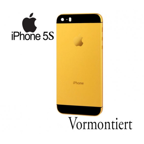 iPhone 5S Umbauset Backcover Middle Frame Akkudeckel Gold