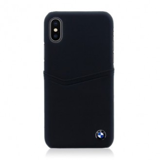 BMW Faceplate LEDER Hard Case iPhone X Black