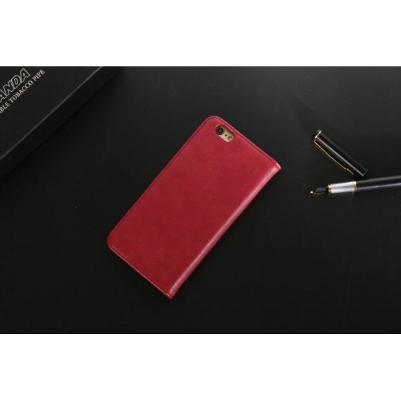 Leder Hülle Etui iPhone 7 & 8 Dunkel-Rot