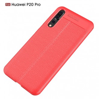 Huawei P20 Pro Luxushülle Leder Backcover Rot
