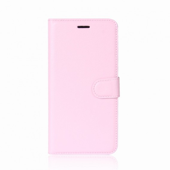 Leder Book Case Etui Huawei P20 Pink