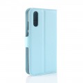 Leder Book Case Etui Huawei P20 Blau