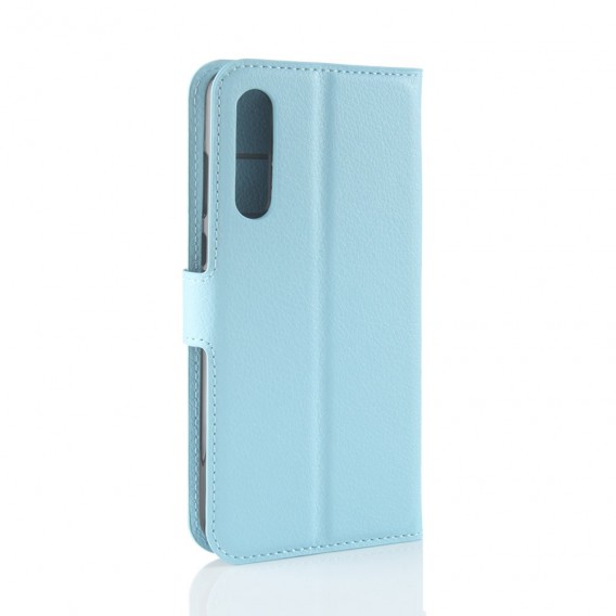 Leder Book Case Etui Huawei P20 Pro Blau