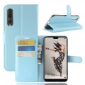 Leder Book Case Etui Huawei P20 Pro Blau