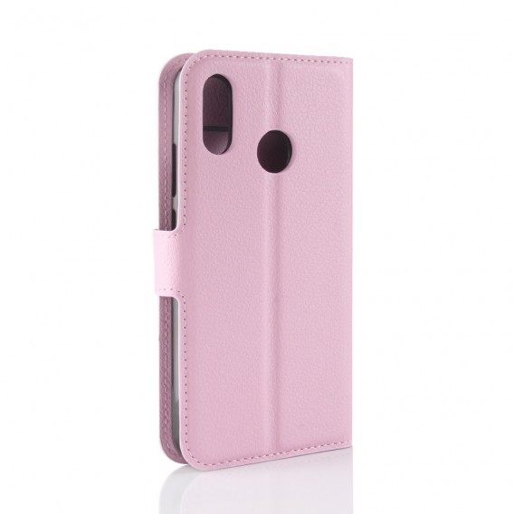 Leder Book Case Etui Huawei P20 Lite Pink