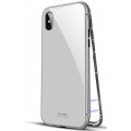 360°  Magnet Cover Hülle iPhone X Weiss