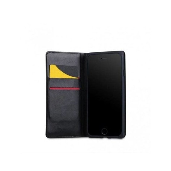 Carbon Leder Book Case iPhone 7 Plus, 8 Plus