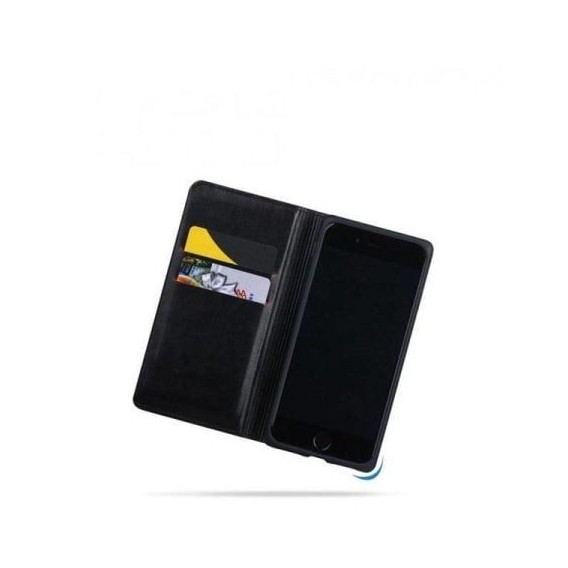 Carbon Leder Book Case iPhone 7 Plus, 8 Plus