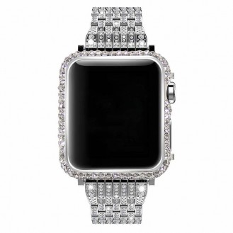 Bling Diamant Edelstahl Uhrenarmband  für Apple Watch 3 2 1 42mm