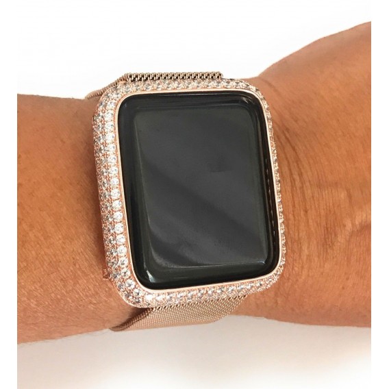 Bling Diamant Edelstahl Case für Apple Watch 3 2 1 38mm