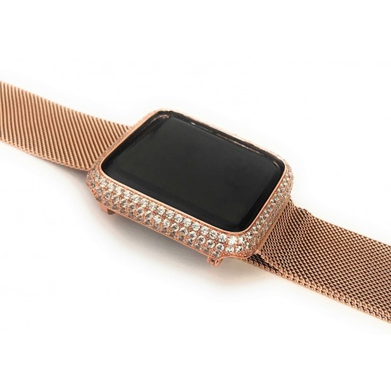 Bling Diamant Edelstahl Case für Apple Watch 3 2 1 42mm