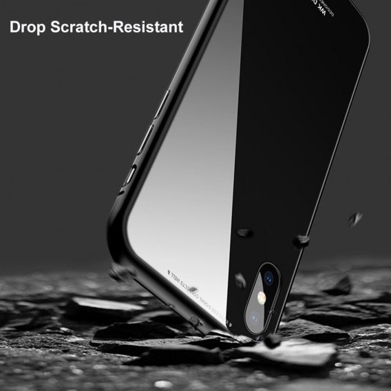 360° Magnet Cover Hülle iPhone X Weiss